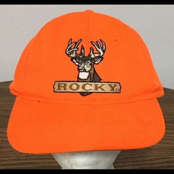 𝅺FLORESCENT ORANGE ROCKY Hat DEER HUNTING NEW! - Picture 2 of 8